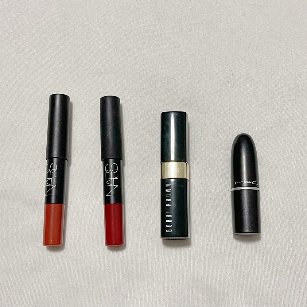 Bundle of Four Lipsticks (Nars, Bobbi Brown, MAC)